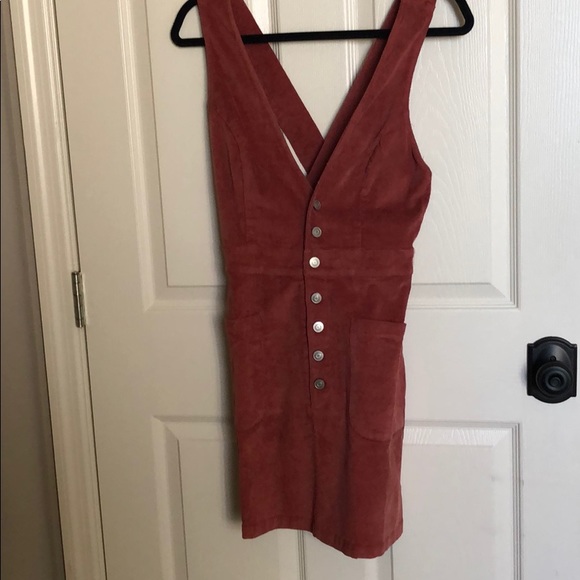 Lulu’s rust color overall dress. NWT! - Picture 4 of 4